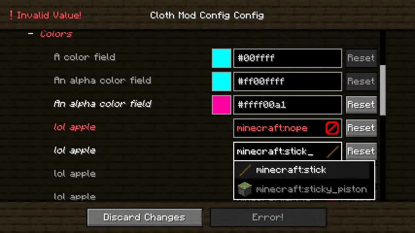 Cloth Config API 1.21 — скачать мод на NeoForge